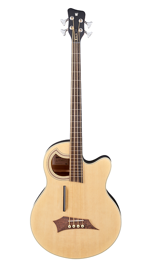 [PREORDER] Warwick RockBass Alien Standard Fretless w/Lines 4-String Bass Guitar, Natural Transparent Satin