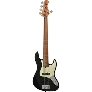 Bacchus WJB5-630-RSM/M-Act-BLK Universe series Roasted Maple 5 String Electric Bass, Black