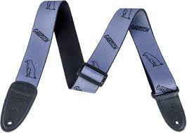 Gretsch Penguin Guitar Straps, Grey/Black