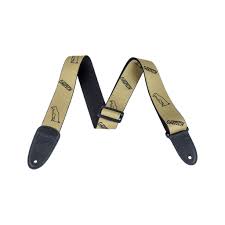 Gretsch Penguin Guitar Straps, Black/Gold