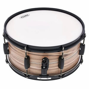 TAMA WP1465BK-NZW Woodworks 14X6.5in Snare Drum, Nat Zebrawood Wrap