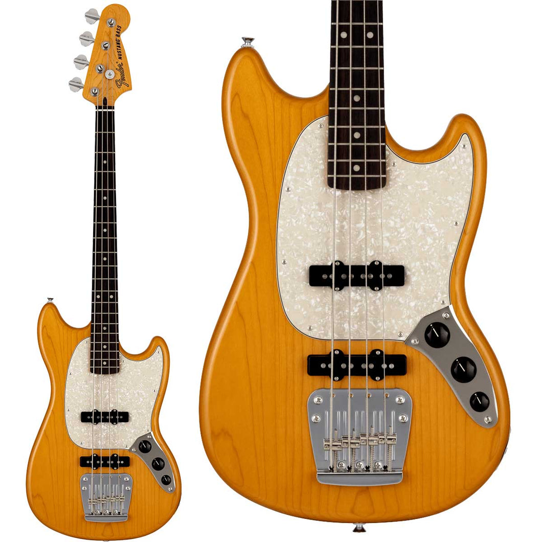 [PREORDER] Fender Chilli Beans. Maika Mustang Bass Guitar, RW FB, Aged Natural