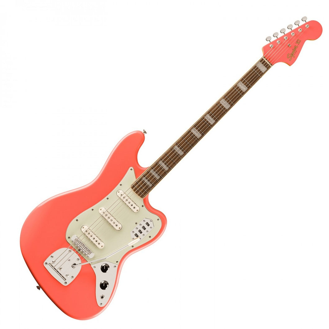 [PREORDER] Squier FSR Classic Vibe Bass VI Guitar, Laurel FB, Tahitian Coral