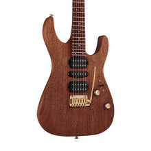 [PREORDER] Charvel MJ DK24 HSH 2PT Mahogany w/ Figured Walnut Electric Guitar, Streaky Ebony FB, Natural