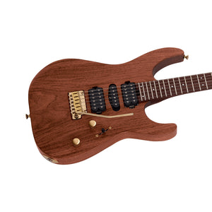 [PREORDER] Charvel MJ DK24 HSH 2PT Mahogany w/ Figured Walnut Electric Guitar, Streaky Ebony FB, Natural