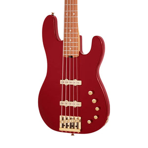 [PREORDER] Charvel Pro-Mod San Dimas Bass JJ V Bass Guitar, Maple FB, Candy Apple Red