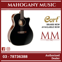 Cort Essence ES-GA4-BTSG Acoustic Guitar, Black Top Semi Gloss