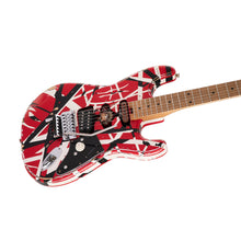 [PREORDER] EVH Striped Series Frankie Electric Guitar, Maple FB, Red w/ Black & White Stripes