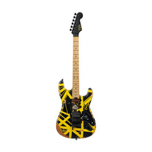 [PREORDER] EVH Limited Edition Striped Series Frankenstein Frankie Electric Guitar, Black w/Yellow Stripes