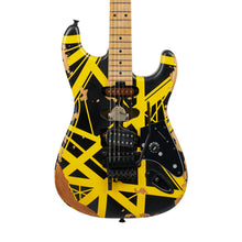 [PREORDER] EVH Limited Edition Striped Series Frankenstein Frankie Electric Guitar, Black w/Yellow Stripes