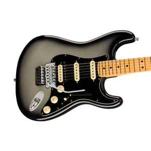 [PREORDER] Fender American Ultra Luxe Stratocaster Floyd Rose HSS Electric Guitar, Maple FB, Silverburst