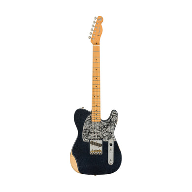 [PREORDER] Fender Brad Paisley Road Worn Esquire Electric Guitar, Maple FB, Black Sparkle