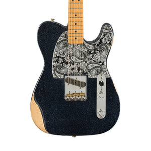 [PREORDER] Fender Brad Paisley Road Worn Esquire Electric Guitar, Maple FB, Black Sparkle