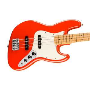 [PREORDER] Fender Player II Jazz Bass Guitar, Maple FB, Coral Red