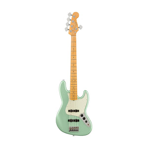 [PREORDER] Fender American Professional II 5-String Jazz Bass Electric Guitar, Maple FB, Mystic Surf Green