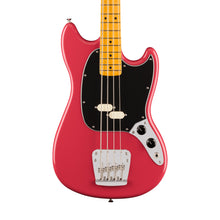 [PREORDER] Fender American Professional Classic Mustang Bass Guitar, Maple FB, Faded Dakota Red