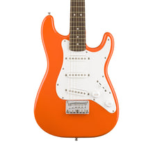 Squier FSR Mini Stratocaster Electric Guitar, Laurel FB, Competition Orange