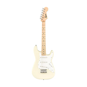 [PREORDER] Squier FSR Mini Stratocaster Electric Guitar, Maple FB, Olympic White