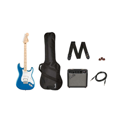 [PREORDER] Squier Affinity Series HSS Stratocaster Guitar Pack, Maple FB, Lake Placid Blue, 230V, EU