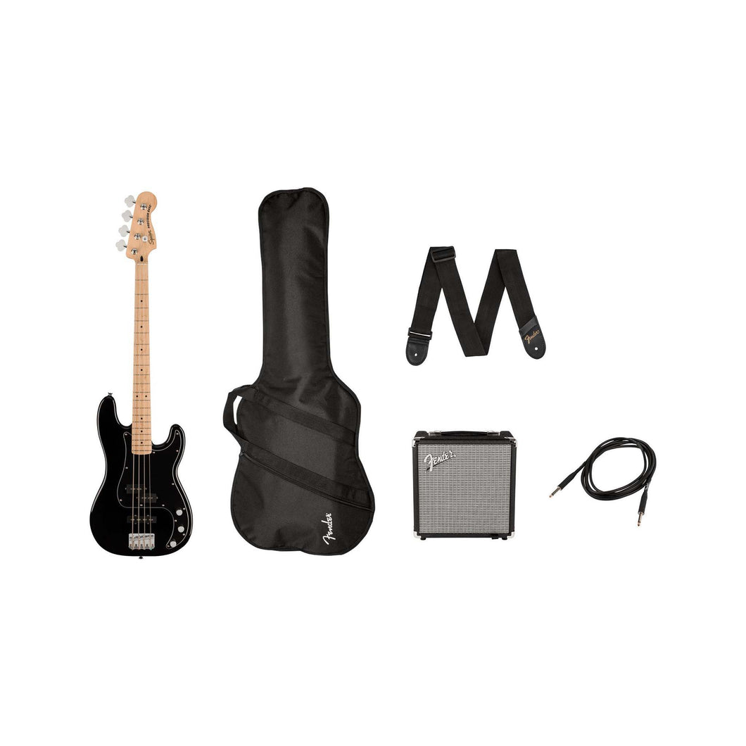 [PREORDER] Squier Affinity Series PJ Bass Guitar Pack, Maple FB, Black, 230V, EU