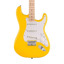 Squier Sonic Stratocaster HT Electric Guitar w/White Pickguard, Maple FB, Graffiti Yellow