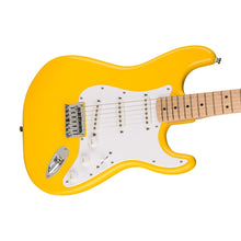 Squier Sonic Stratocaster HT Electric Guitar w/White Pickguard, Maple FB, Graffiti Yellow
