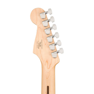 Squier Sonic Stratocaster HT Electric Guitar w/White Pickguard, Maple FB, Graffiti Yellow