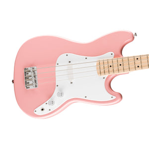 [PREORDER] Squier FSR Sonic Bronco Bass Guitar, Maple FB, Shell Pink