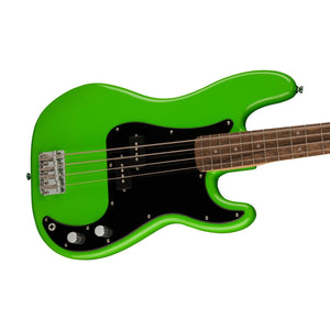 [PREORDER] Squier FSR Sonic Precision Bass Guitar w/Black Pickguard, Laurel FB, Lime Green
