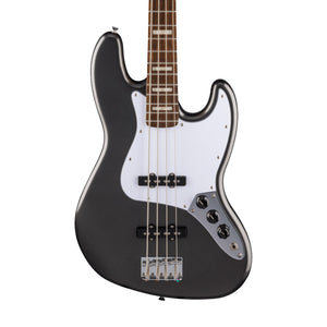 [PREORDER] Squier FSR Affinity Series Active Jazz Bass Guitar, Laurel FB, Charcoal Frost Metallic