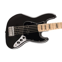 [PREORDER] Squier Affinity Series Active Jazz Bass V Guitar, Maple FB, Black Metallic