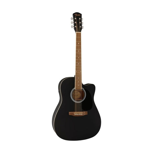 Fender FA-25CE Dreadnought Acoustic Guitar, Black