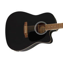 Fender FA-25CE Dreadnought Acoustic Guitar, Black