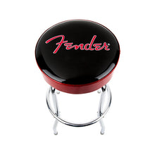 Fender 30 Inch Logo Barstool, Red and Black