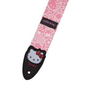 Fender Hello Kitty Polyester Guitar Strap, Pink