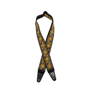 Fender Pasadena Woven Guitar Strap, Yellow Lotus