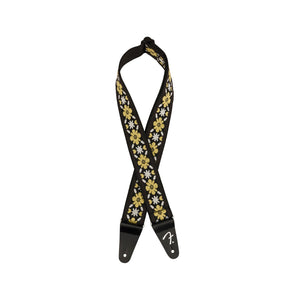 Fender Pasadena Woven Guitar Strap, Yellow Clover