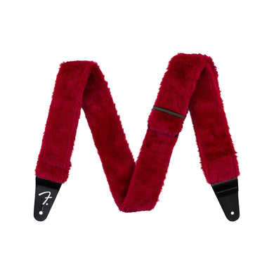 Fender Poodle Plush Guitar Strap, Red