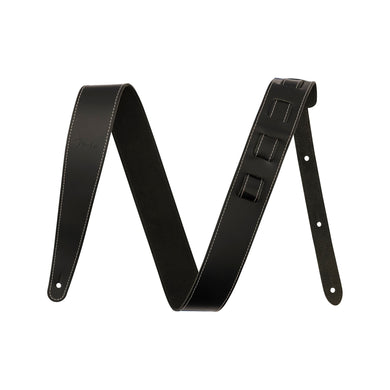 Fender 2inch Essentials Leather Guitar Strap, Black