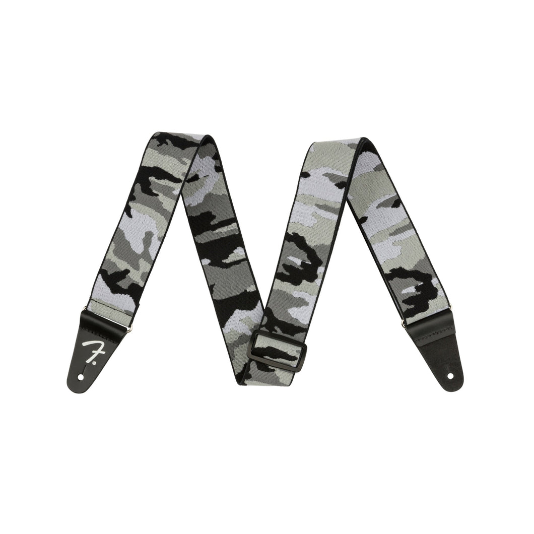 Fender WeighLess 2-Inch Camo Guitar Strap, Gray Camo