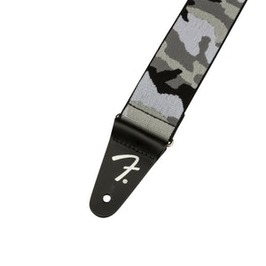 Fender WeighLess 2-Inch Camo Guitar Strap, Gray Camo