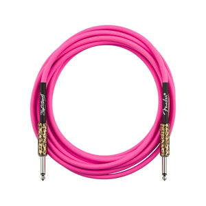 Fender Joe Strummer 13FT Instrument Cable, Lead Pink Leopard