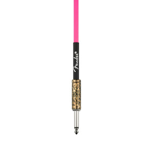 Fender Joe Strummer 13FT Instrument Cable, Lead Pink Leopard