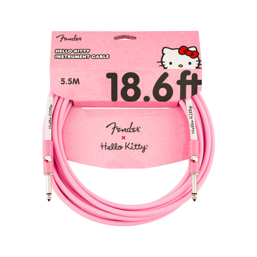 Fender Original Series Hello Kitty Official Instrument Cable, 18.6FT, Pink