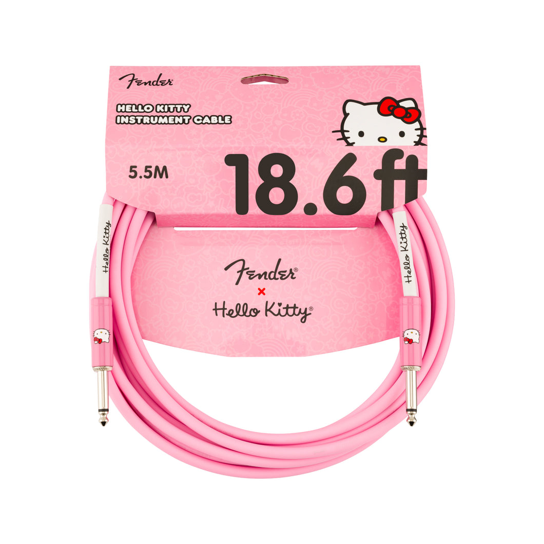Fender Original Series Hello Kitty Official Instrument Cable, 18.6FT, Pink