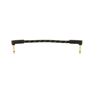 Fender Deluxe Series Patch Cable, 6inch, Black Tweed, Each