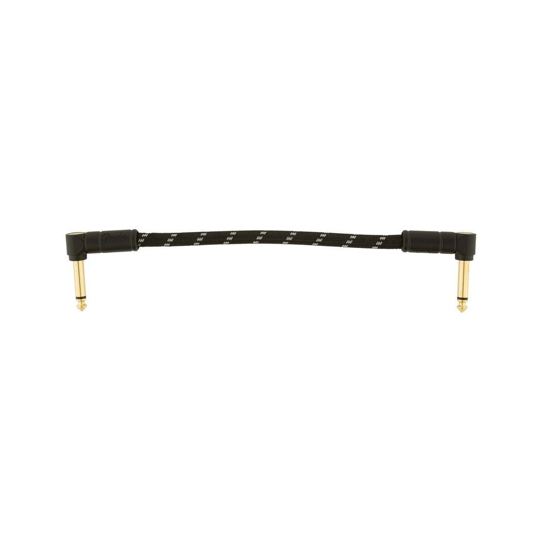 Fender Deluxe Series Patch Cable, 6inch, Black Tweed, Each