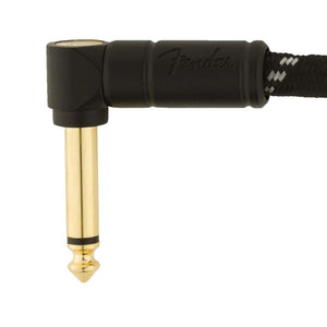 Fender Deluxe Series Patch Cable, 6inch, Black Tweed, Each