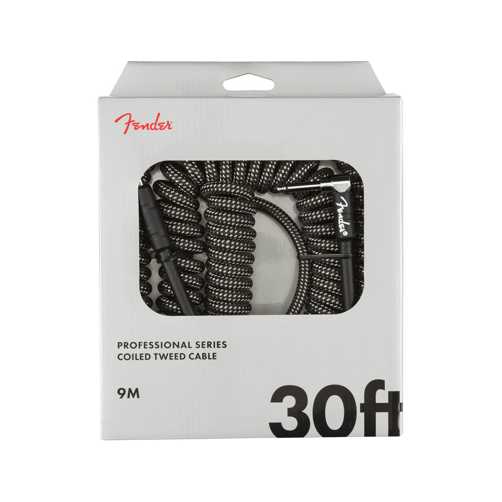 Fender Professional Coil Guitar Cable, Gray Tweed, 30ft