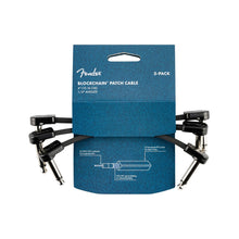 Fender Blockchain 4inch Patch Cable Kit, Right Angle to Right Angle, 3-Pack